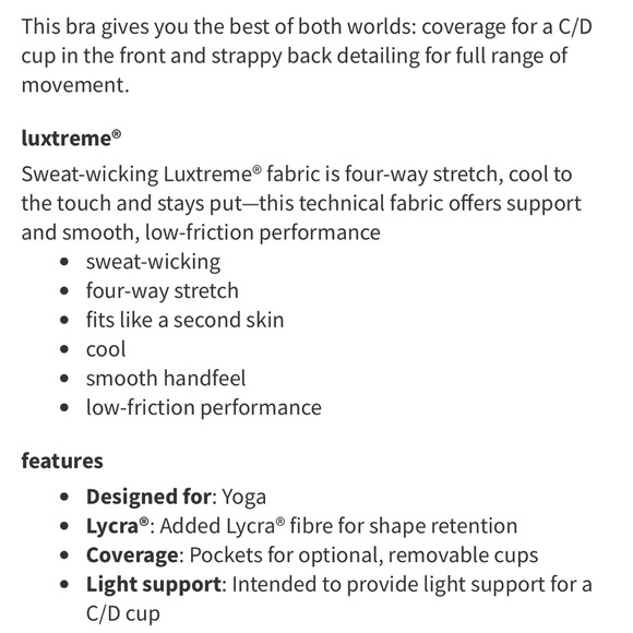 Lululemon Free To Be Serene yoga athletic workout sports bra black grey size 4 - Picture 8 of 8